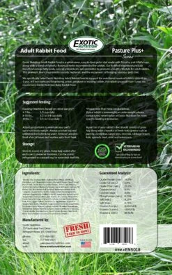 Pasture Plus + Adult Rabbit Food -Nutrition Pet Shop Adult Rabbit Food Back