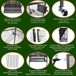 Congo Cage -Nutrition Pet Shop Cage Features Qualities Ad Congo and Madagascar 4