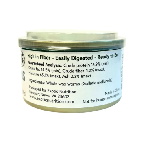 Canned Wax Worms 14 Canned Wax Worms -Nutrition Pet Shop Canned Waxworms Back