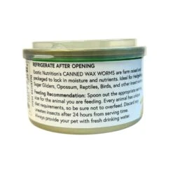 Canned Wax Worms 15 Canned Wax Worms -Nutrition Pet Shop Canned Waxworms Back 1