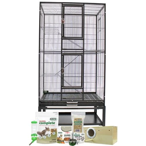Congo Cage & Starter Pack For Squirrels 1 Congo Cage & Starter Pack For Squirrels