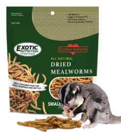 Dried Mealworm Treat 1.41 Oz. -Nutrition Pet Shop Dried Mealworms Treat Ad with Glider 1