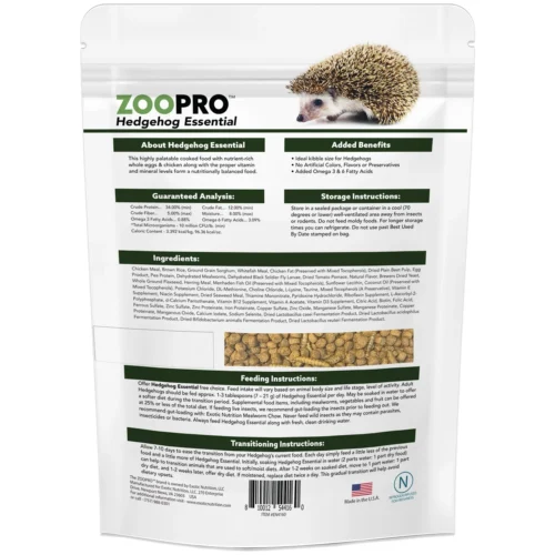 ZooPro Hedgehog Essential Hedgehog Food -Nutrition Pet Shop HedgehogEssentialBack 1