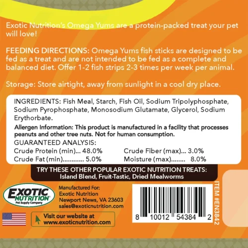 Omega Yums Fish Sticks 19 Omega Yums Fish Sticks -Nutrition Pet Shop OmegaYumsBack2
