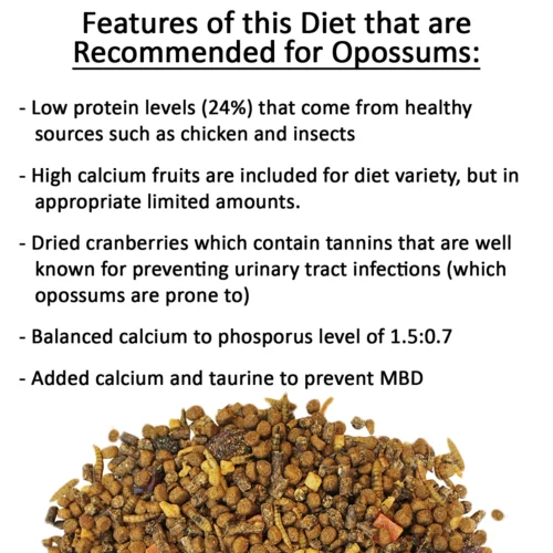 Opossum Complete Opossum Food -Nutrition Pet Shop OpossumCompleteFeatures1