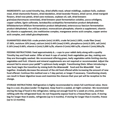 Pasture Plus + Adult Rabbit Food -Nutrition Pet Shop PasturePlusAdultRabbitFood3