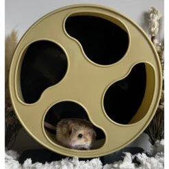 Silent Runner 9 In. -Nutrition Pet Shop SilentRunnerBeigeWithGerbilCustomerPhoto1