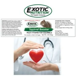 Squirrel Booster (Multivitamin) -Nutrition Pet Shop SquirrelBoosterLabelAd1copy