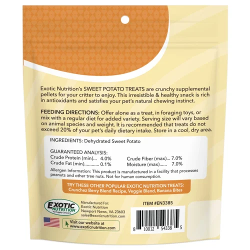 Sweet Potato Treat 10 Sweet Potato Treat -Nutrition Pet Shop SweetPotatoTreats3.5OZBack